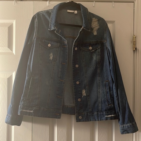 BP Distressed Denim Jacket - Picture 1 of 5